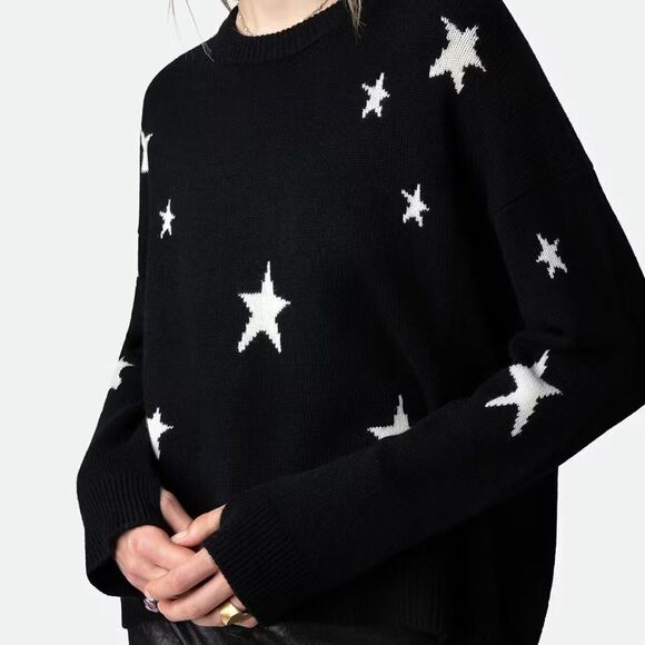 Zadig & Voltaire Cashmere Markus Stars Sweater XS - Picture 4 of 13